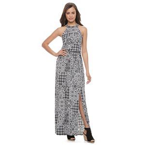 Juniors' Trixxi Halter Maxi Dress