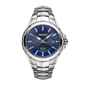 Seiko Men's Coutura Diamond Stainless Steel Solar Watch - SNE443