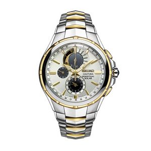 Seiko Men's Coutura Two Tone Stainless Steel Solar Chronograph Watch - SSC560