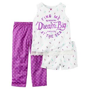 Girls 4-14 Carter's Dot & Print Pajama Set