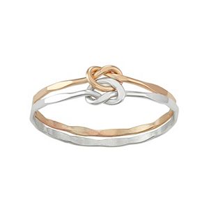 Journee Collection Sterling Silver Love Knot Ring