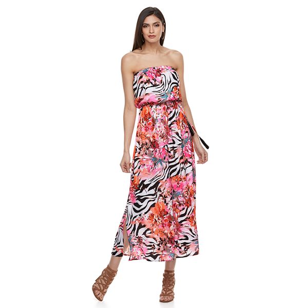 Women's Jennifer Lopez Strapless Blouson Maxi Dress