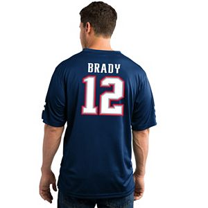 Men's Majestic New England Patriots Tom Brady 2016 AFC Champions Hashmark Player Jersey Top