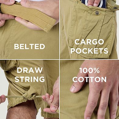 Men's XRAY Messenger Belted Cargo Shorts