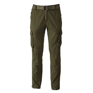 Men's XRAY Slim-Fit Twill Belted Cargo Pants