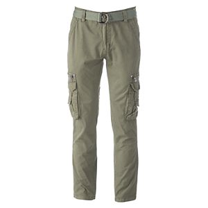 Men's XRAY Slim-Fit Twill Belted Cargo Pants