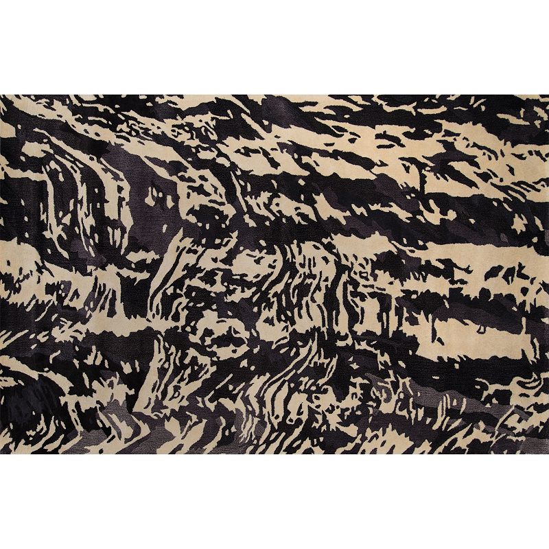 Momeni New Wave Maysen Abstract Wool Rug, Grey, 5X8 Ft