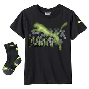 Boys 4-7 Puma Graphic Tee & Sock Set