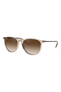 Image of Ray-Ban RB4171 Erika Round Sunglasses, Transparent Brown Blue/Brown Gradient, 54 mm (B06Y2G958M)