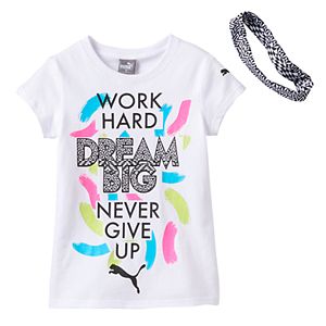 Girls 4-6x PUMA Tee & Headband Set