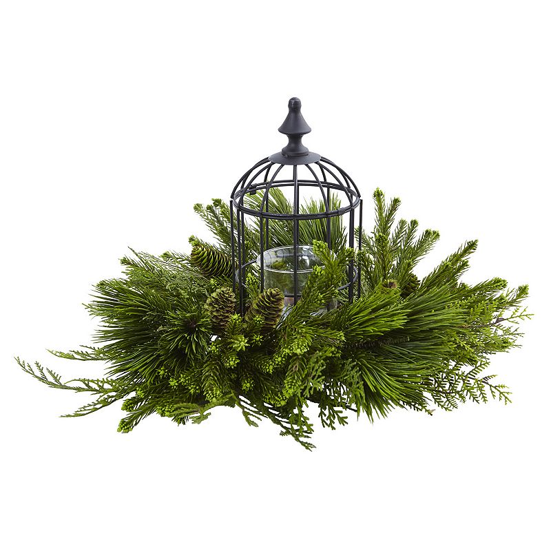 61894055 nearly natural Artificial Mixed Pine Caged Candela sku 61894055