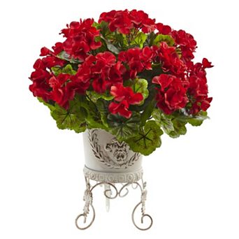 nearly natural Artificial Geranium Arrangement