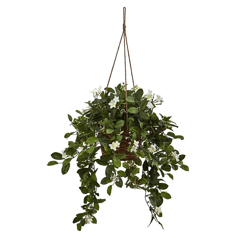 nearly natural Artificial Mixed Stephanotis Hanging Plant, Green