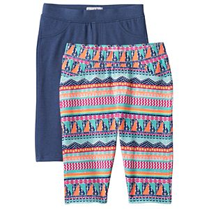 Girls 4-6x Freestyle Revolution Print & Solid Bermuda Shorts Set