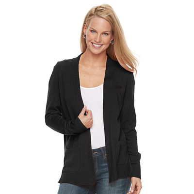 Kohls ferner womens black cardigan