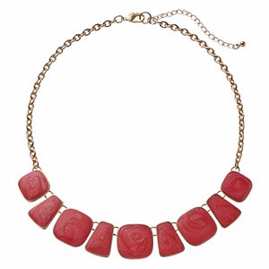 Geometric Swirl Inlay Necklace