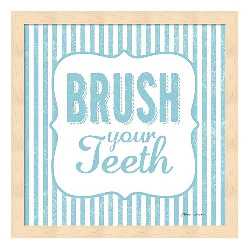 “Brush Your Teeth” Framed Wall Art