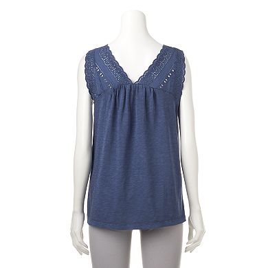 Women's Sonoma Goods For Life® Lace Trim Tank