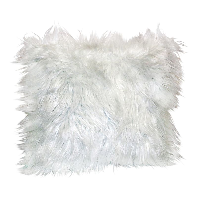 UPC 047218196743 product image for Angora Faux Fur Throw Pillow, White, Fits All | upcitemdb.com