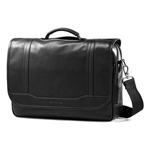 Samsonite Colombian Leather Flapover Laptop Briefcase