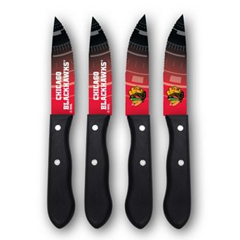 Chicago Blackhawks 4 pc Steak Knife Set