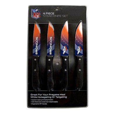 Denver Broncos 4-Piece Steak Knife Set