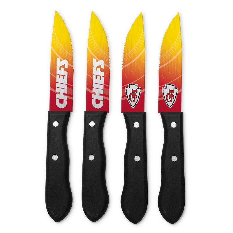 Kansas City Chiefs 4-Piece Steak Knife Set, Multicolor, 4 PIECE