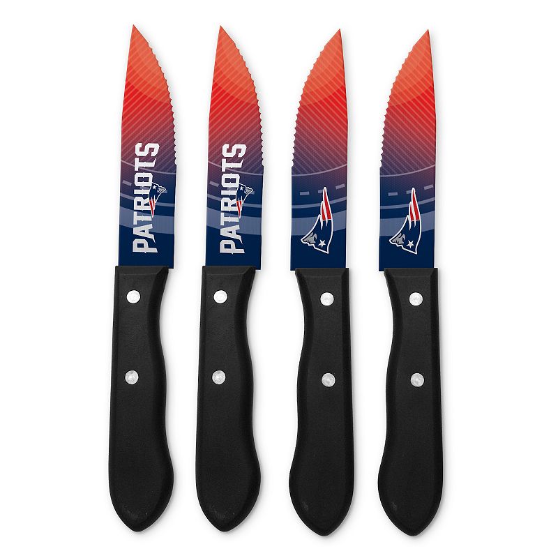 New England Patriots 4-Piece Steak Knife Set, Multicolor, 4 PIECE