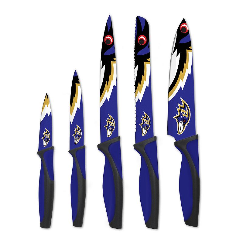 Baltimore Ravens 5-Piece Cutlery Knife Set, Multicolor, 5 Pc
