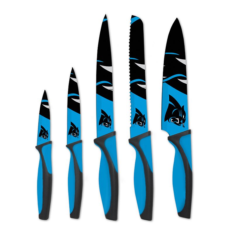Carolina Panthers 5-Piece Cutlery Knife Set, Multicolor, 5 Pc