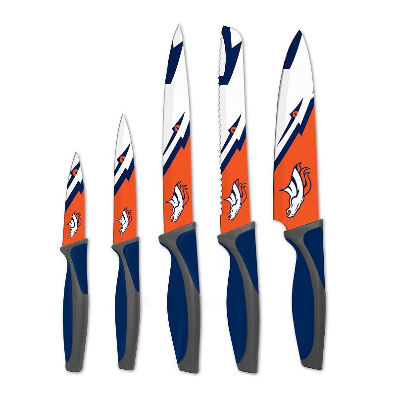 Denver Broncos 5-Piece Cutlery Knife Set, Multicolor, 5 Pc