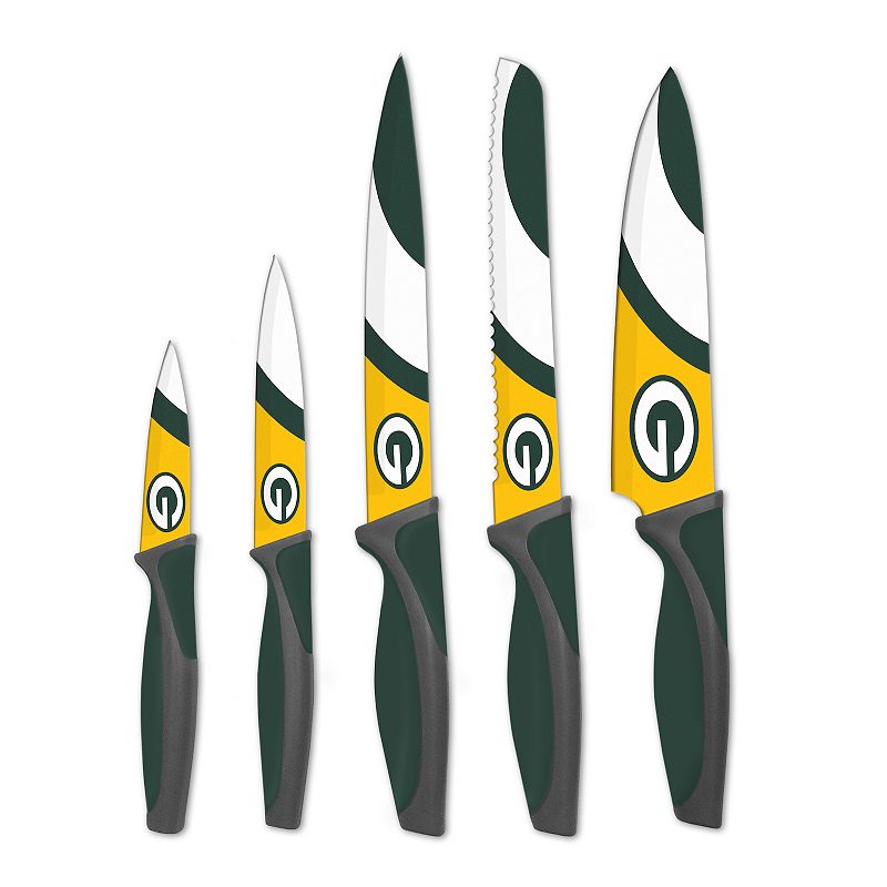 Green Bay Packers 5-Piece Cutlery Knife Set, Multicolor, 5 Pc