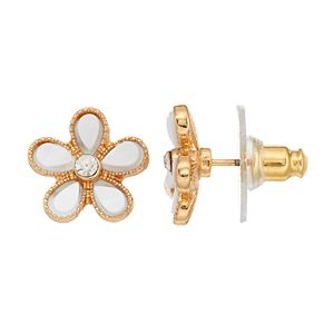 LC Lauren Conrad Mother-of-Pearl Flower Stud Earrings