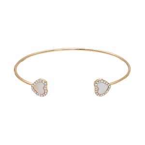 LC Lauren Conrad Nickel Free Mother of Pearl Heart Cuff Bracelet
