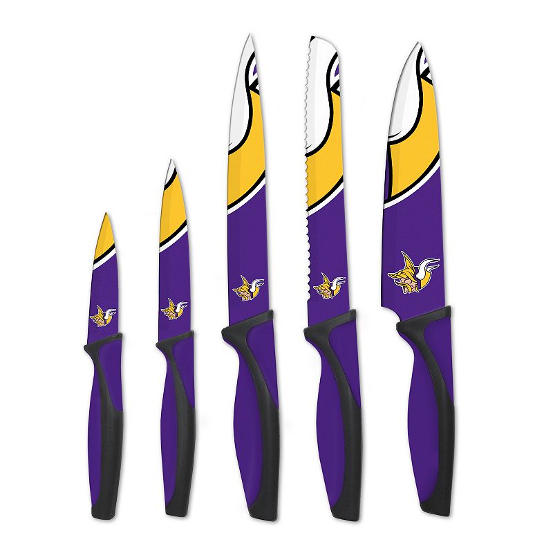 Minnesota Vikings 5-Piece Cutlery Knife Set, Multicolor, 5 Pc
