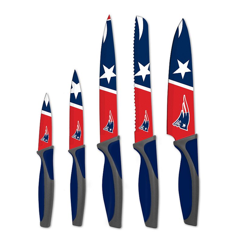 New England Patriots 5-Piece Cutlery Knife Set, Multicolor, 5 Pc