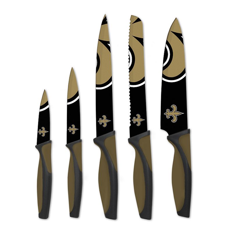 New Orleans Saints 5-Piece Cutlery Knife Set, Multicolor, 5 Pc
