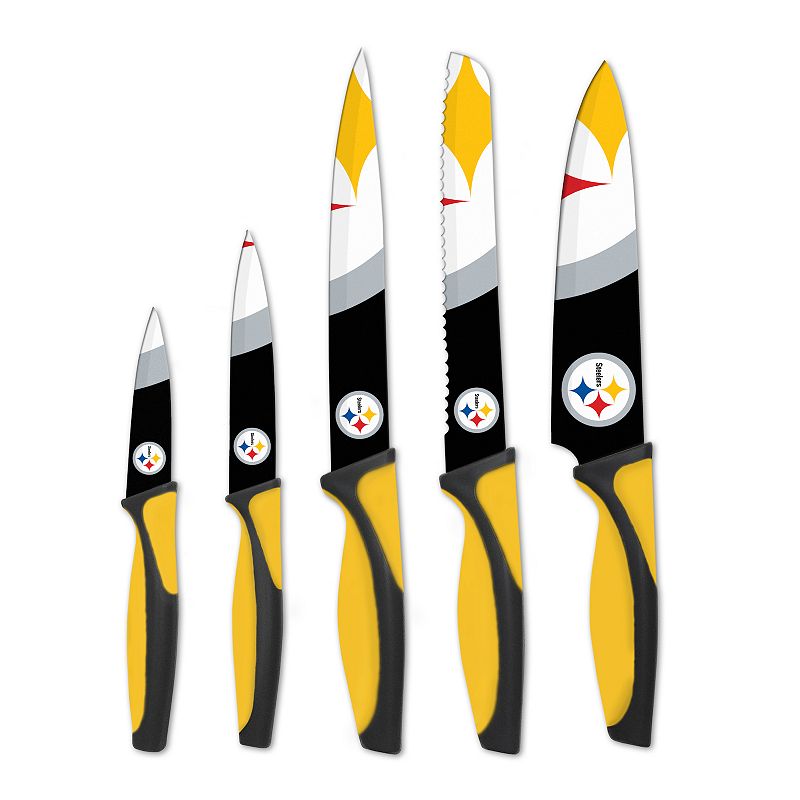 Pittsburgh Steelers 5-Piece Cutlery Knife Set, Multicolor, 5 Pc