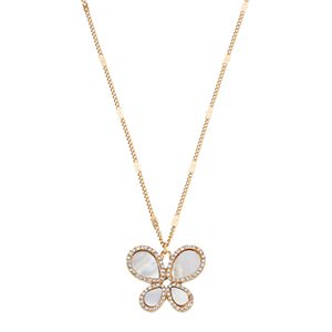 LC Lauren Conrad Long Mother-of-Pearl Butterfly Pendant Necklace