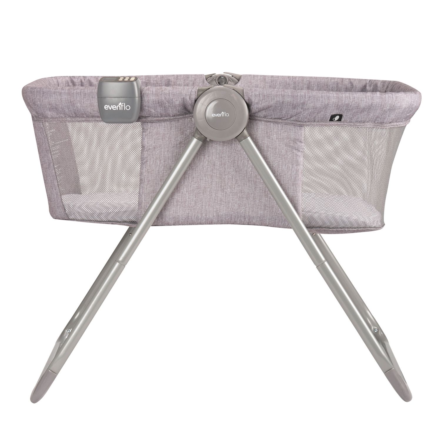 evenflo loft portable bassinet grey