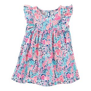 Toddler Girl OshKosh B'gosh® Flutter Short Sleeve Floral Printed Tunic
