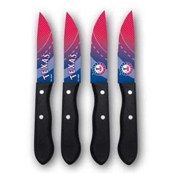 Texas Rangers 4 pc Steak Knife Set