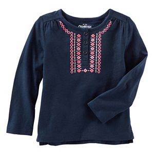 Toddler Girl OshKosh B'gosh® Tribal Puff-Print Henley Top