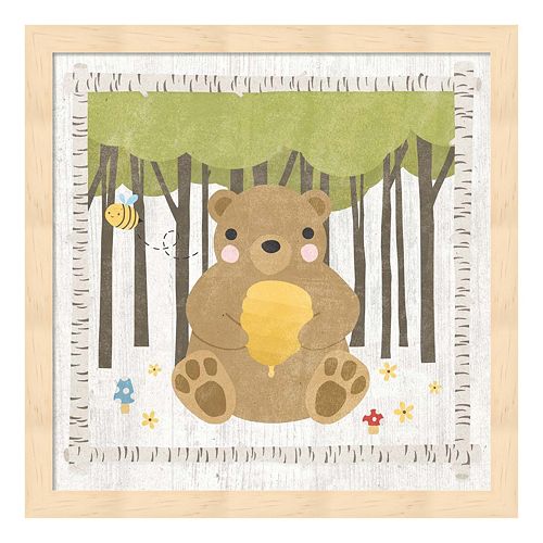 Woodland Hideaway Bear Framed Wall Art