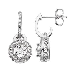 Sterling Silver Diamond Accent Drop Earrings
