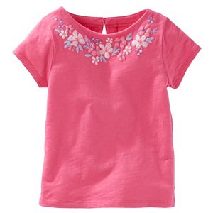 Toddler Girl OshKosh B'gosh® Flower Embellished Jersey Tee