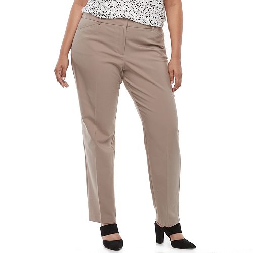 Plus Size Apt. 9® Torie Modern Fit Straight-Leg Dress Pants