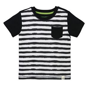 Toddler Boy Burt's Bees Baby Painted Striped Pocket Tee