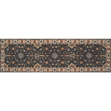 Momeni Tudor Ewan Framed Floral Wool Rug