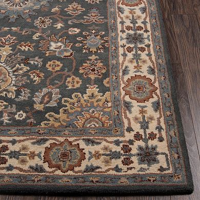 Momeni Tudor Ewan Framed Floral Wool Rug